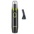 Black and green nose and ear hair trimmer with detachable nozzle
