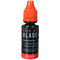 Bottle of blade oil with red cap and black label on a transparent background