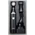 Nose and ear hair trimmer kit with multiple attachments on a grey background
