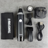 Nose and ear hair trimmer set with 'Transform-U' branding on a gray surface