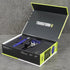 Open box with 'Transform-U' branding, shaver and trimmer inside on a gray surface.