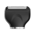 Black electric shaver head on a transparent background