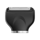 Black electric shaver head on a transparent background