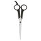 Pair of black-handled scissors on a transparent background