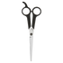 Pair of black-handled scissors on a transparent background
