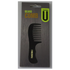 Beard comb packaging with 'Transform U' branding on a gray background
