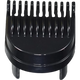 Black comb attachment on a transparent background
