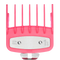 Pink hair clipper comb on a transparent background
