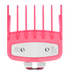 Pink hair clipper comb on a transparent background