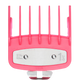 Pink hair clipper comb on a transparent background