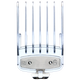 Hair clipper comb attachment with clear guide on a transparent background