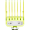 Hair clipper comb attachment with gradient yellow design on a transparent background