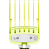 Hair clipper comb attachment with gradient yellow design on a transparent background