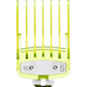 Hair clipper comb attachment with gradient yellow design on a transparent background