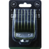 Hair clipper guide comb with clear plastic packaging on a white background