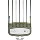 Hair clipper comb attachment with brand logo on a transparent background