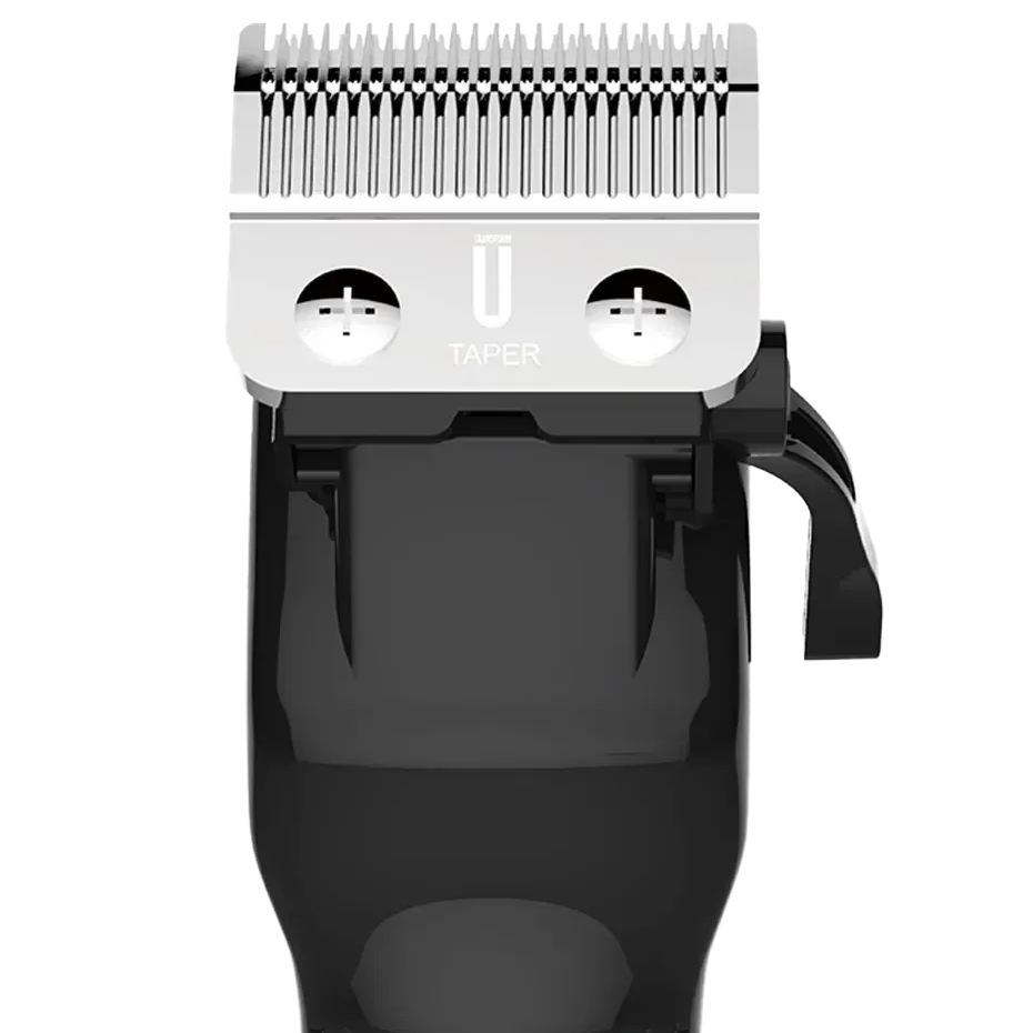 Hair clipper with black handle on a transparent background