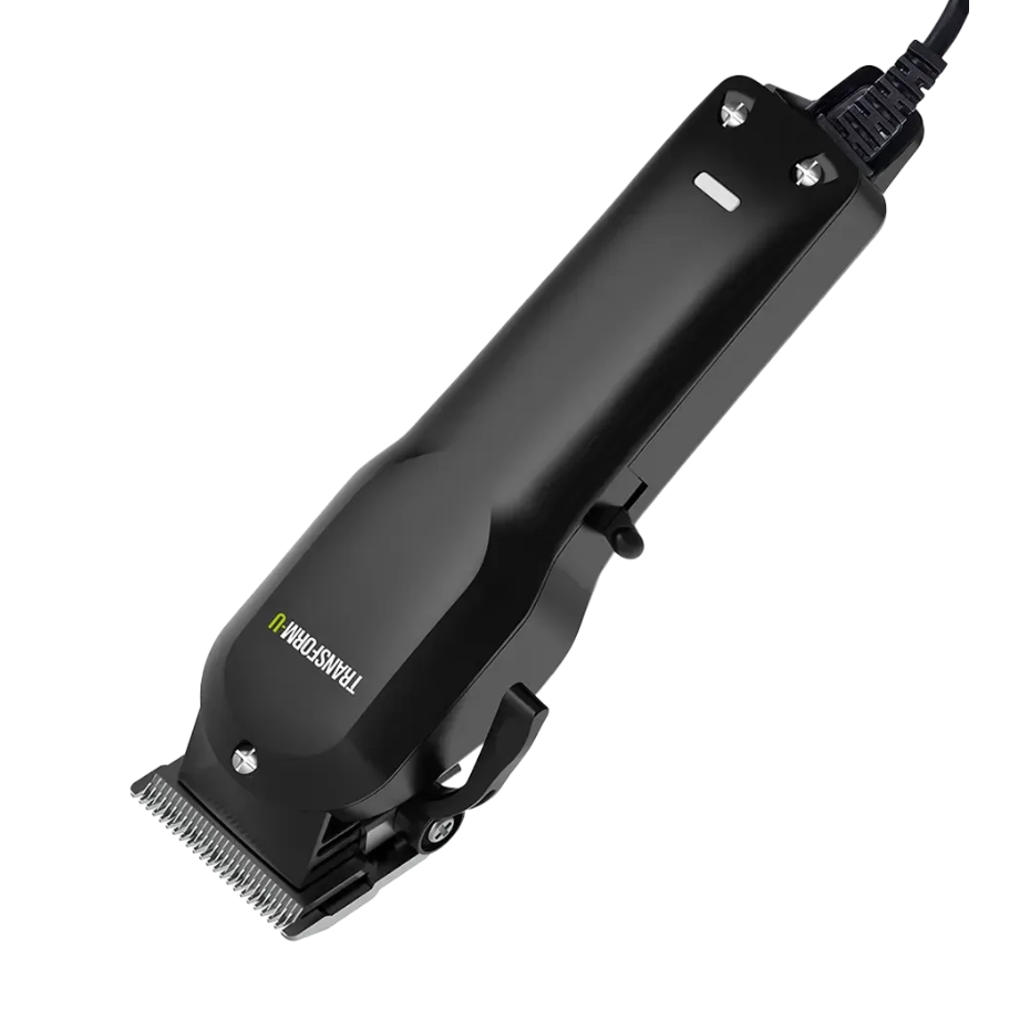 Black hair clipper on a transparent background