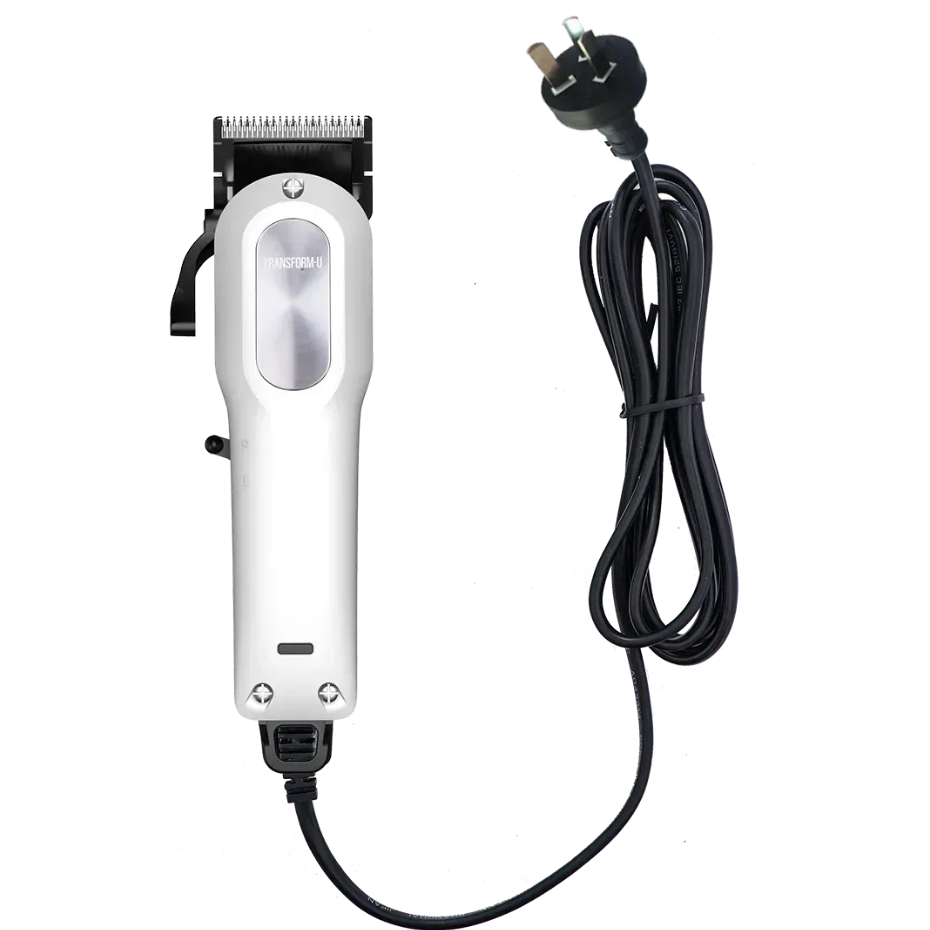 Hair clipper with cord on a transparent background