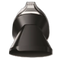 Black and silver hair trimmer head on a transparent background