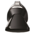 Black and silver hair trimmer head on a transparent background