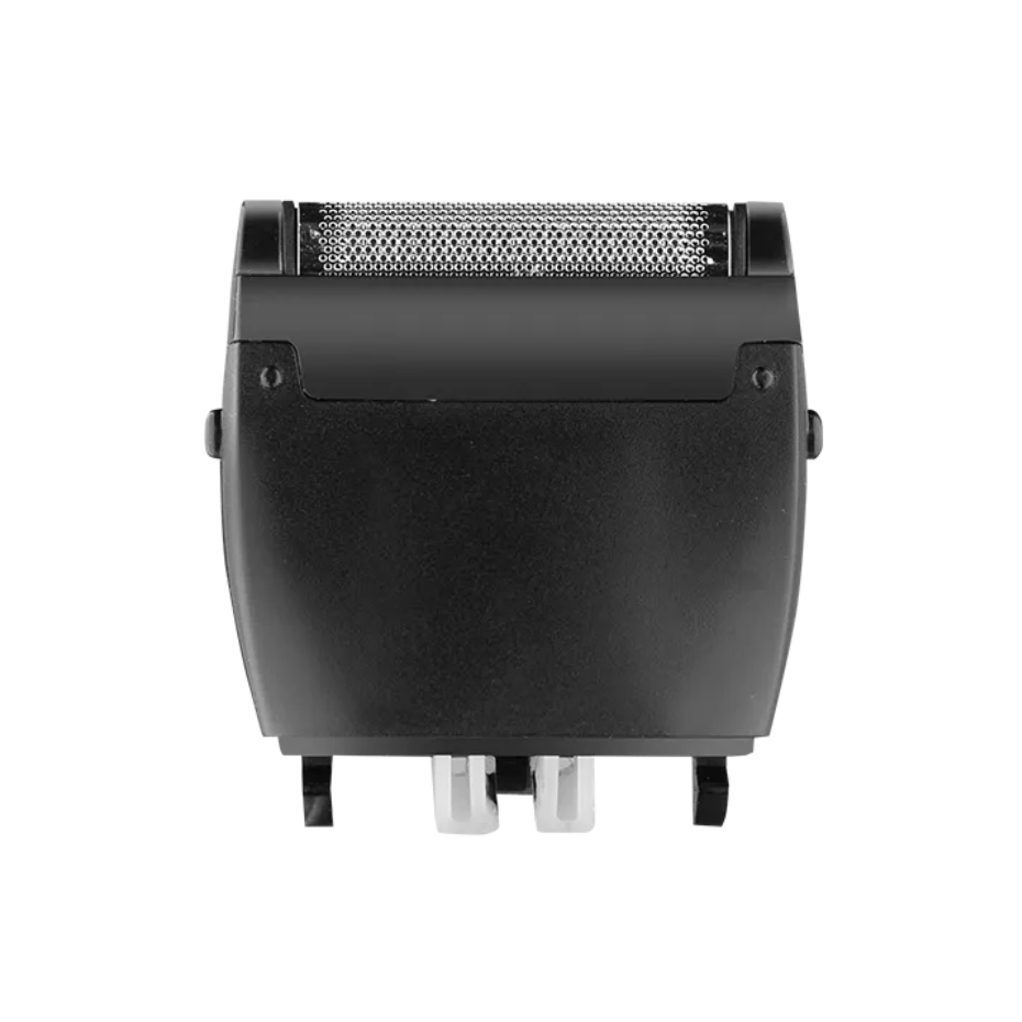 Black foil shaver head on a transparent background