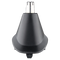 Black nose and ear hair trimmer attachment on a transparent background