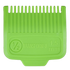green hair trimmer guide comb that shows 1.5mm measurement on a transparent background