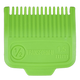 green hair trimmer guide comb that shows 1.5mm measurement on a transparent background