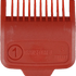 Red magnetic guide comb attachment with 'Transform U' branding on a transparent background