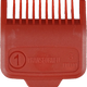 Red magnetic guide comb attachment with 'Transform U' branding on a transparent background