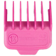 Pink hair clipper magnetic guide comb attachment with 'Transform U' branding and size 4.5mm marking.