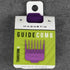 Purple magnetic guide comb on a gray textured background