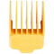 Orange hair styling comb with size label on a transparent background