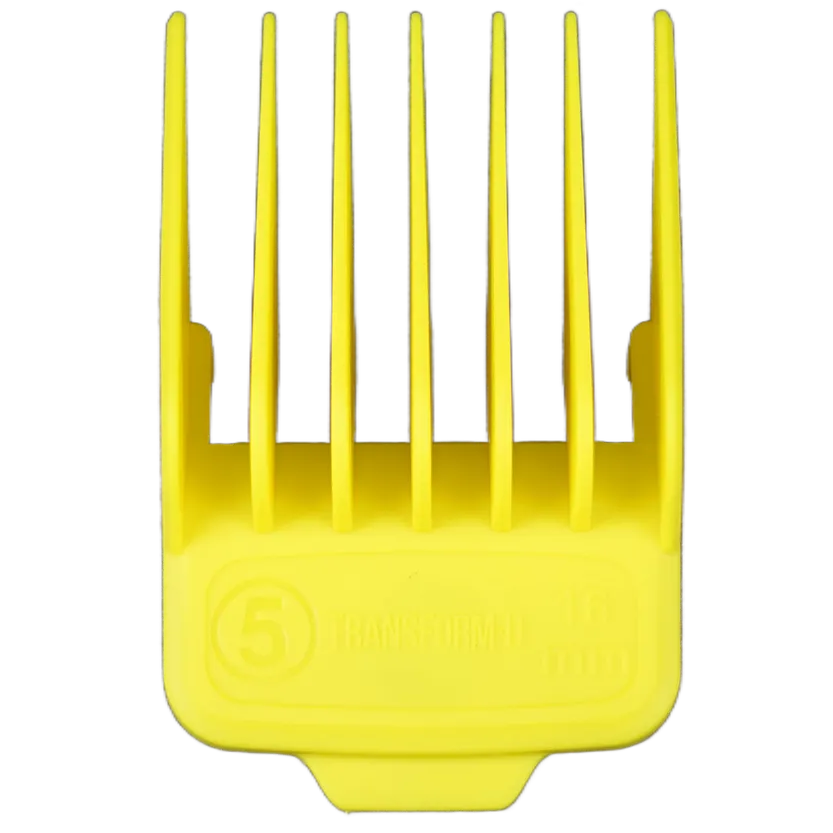 yellow magnetic guide comb on a transparent background