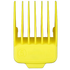 yellow magnetic guide comb on a transparent background