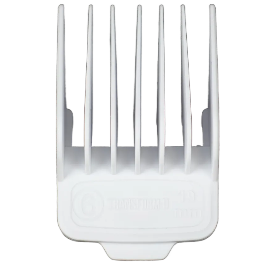 white magnetic guide comb on a transparent background
