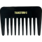 Black comb with 'TRANSFORM-U' text on a transparent background