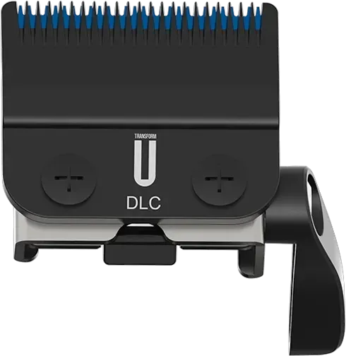Hair clipper blade attachment on a transparent background