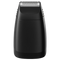 Black electric shaver with silver top on a transparent background