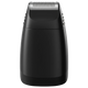Black electric shaver with silver top on a transparent background