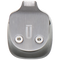Gray hair trimmer head with brand logo on a transparent background