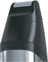 Close-up of a black and silver foil shaver head
