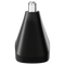 Black and silver nose and ear hair trimmer head on a transparent background
