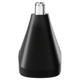 Black and silver nose and ear hair trimmer head on a transparent background