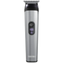 Silver and black hair trimmer with digital display on a transparent background