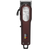 Hair clipper with brown handle and silver blade on a transparent background