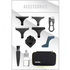 Set of accessories including a case, tools, and a cable on a white background with 'Transform-U' branding.