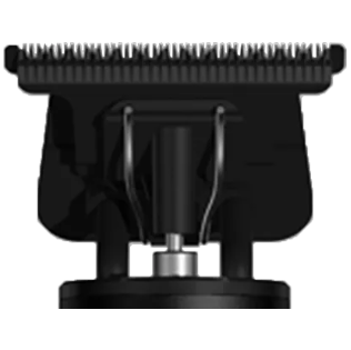 Black hair trimmer blade on a transparent background