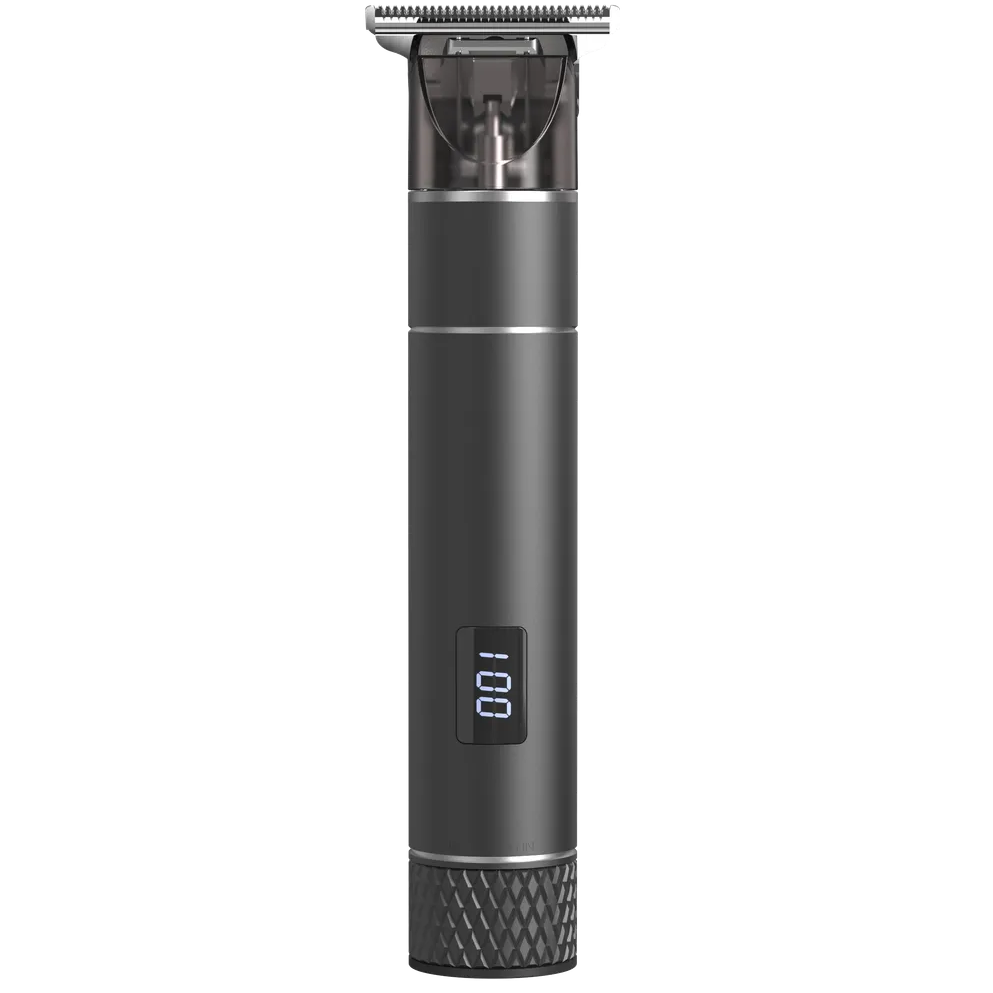 Black hair trimmer on a transparent background